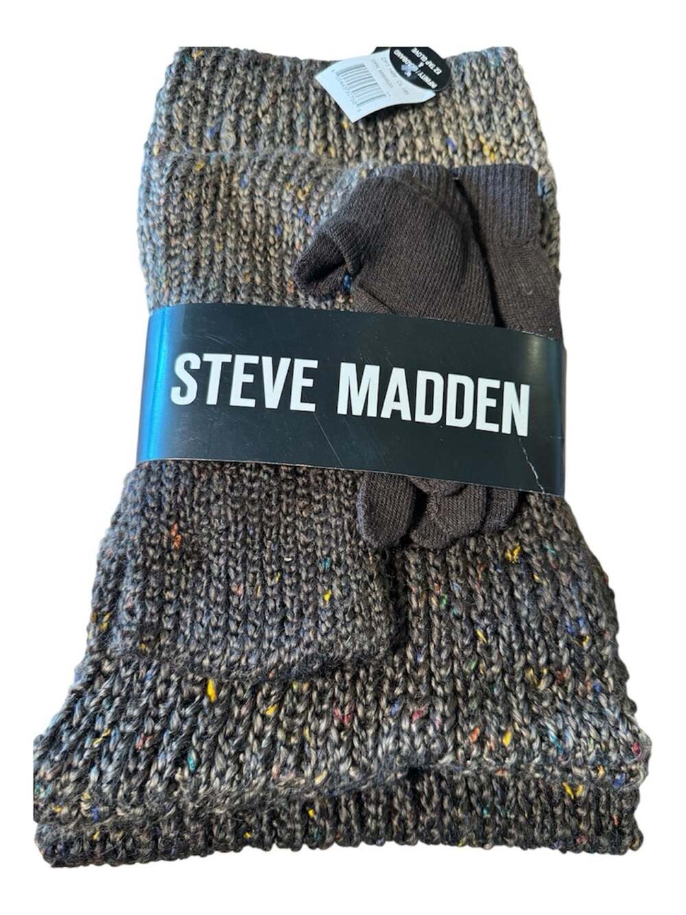 Steve Madden Infinity Scarf Headband EZ Tap Gloves Set NWT Chocolate Brown